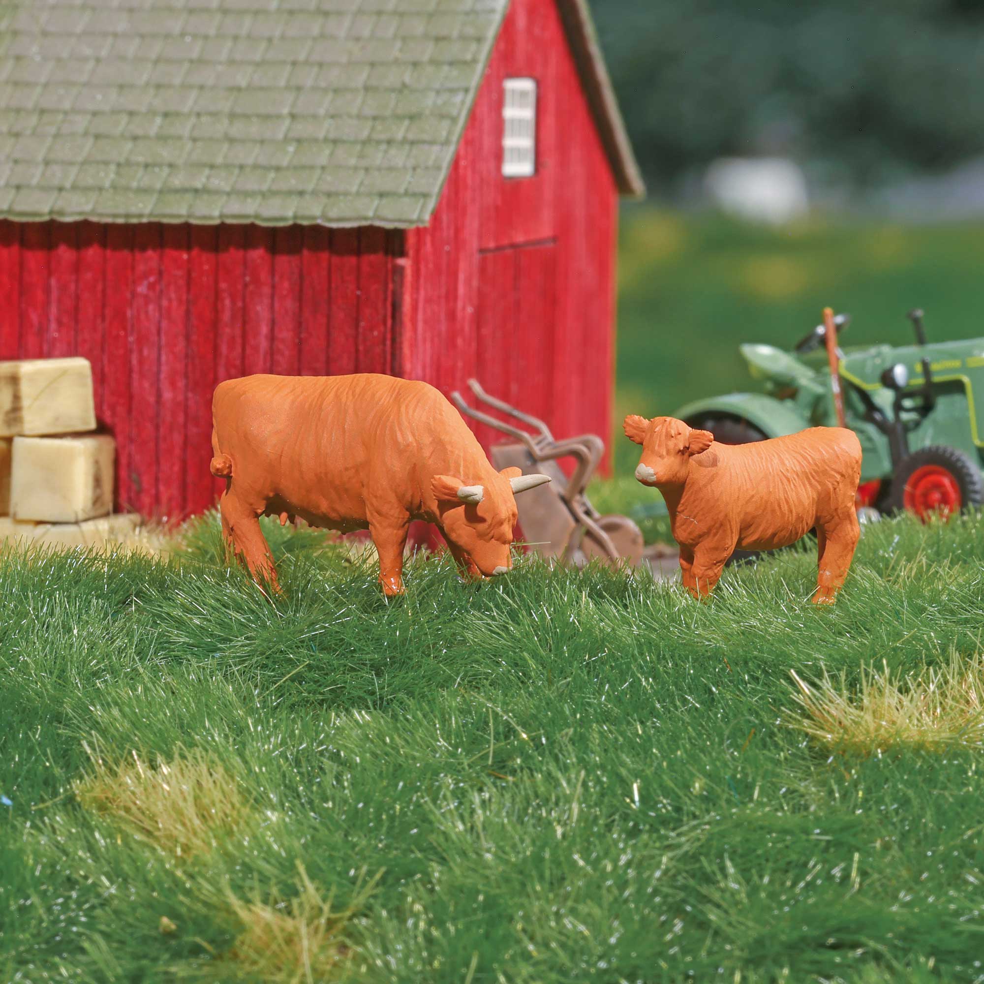 Action Set: Highland-Kuh mit Kalb