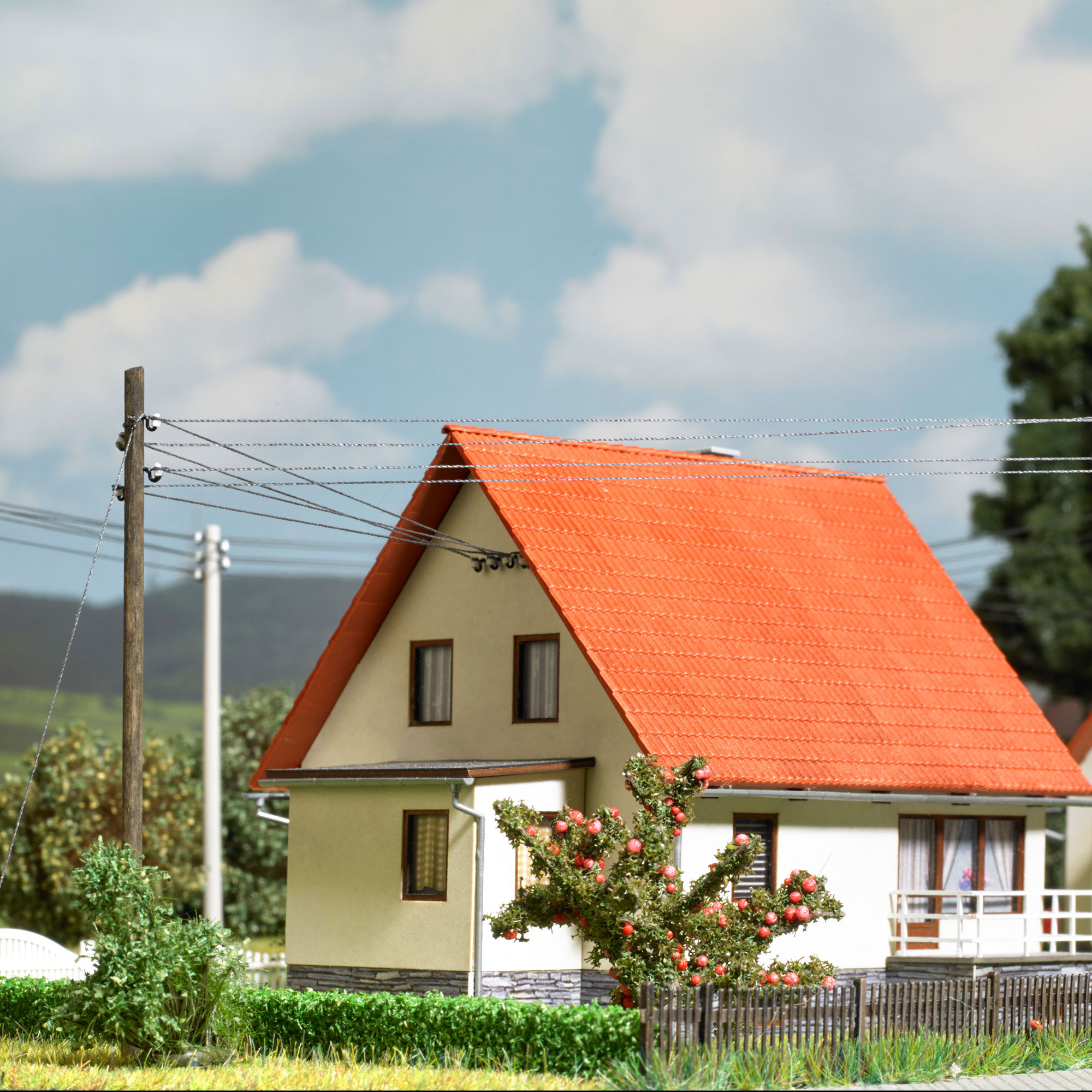 Freileitung 2 Holzmasten