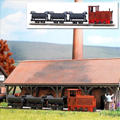 -4001738120066-Feldbahn Start-Set mit drei Kipploren
