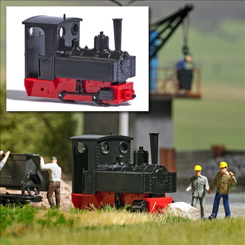 -4001738124033-Standmodell Dampflok Decauville Typ 3