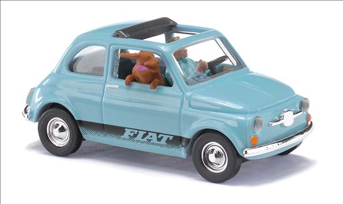 48735-Fiat 500 mit Fahrer und Hund-4001738487350
