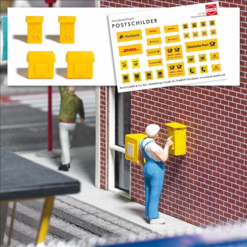 -4001738077612-Mini Ausgestaltungs-Set Briefkasten und Briefmarke