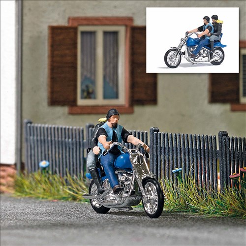 -4001738078602-Action Set: US Motorrad mit Bikerpärchen