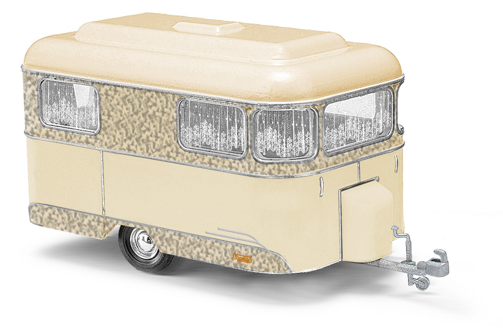 51703-Nagetusch Wohnwagen, Beige/Silber-4001738517033