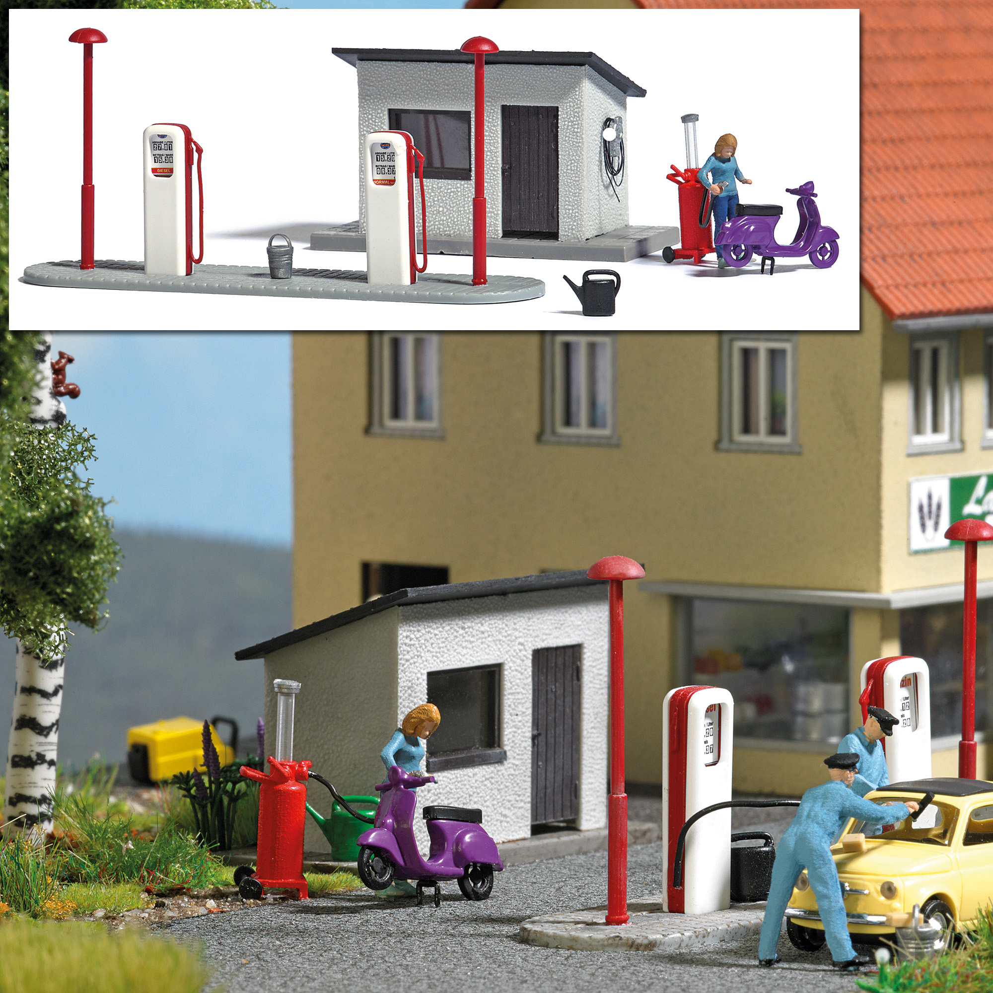 -4001738078329-Action Set: Tankstelle mit Motorroller