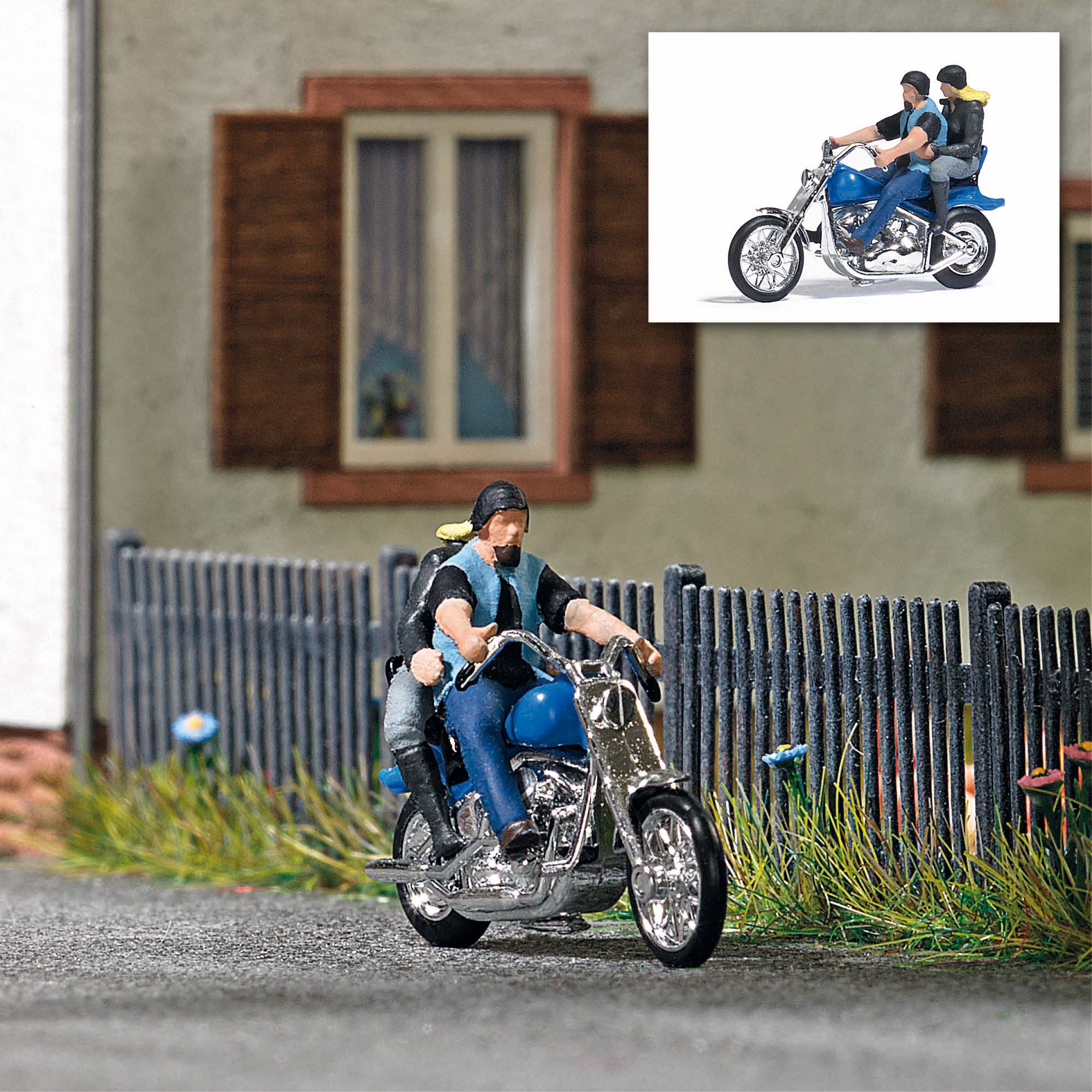 -4001738078602-Action Set: US Motorrad mit Bikerpärchen